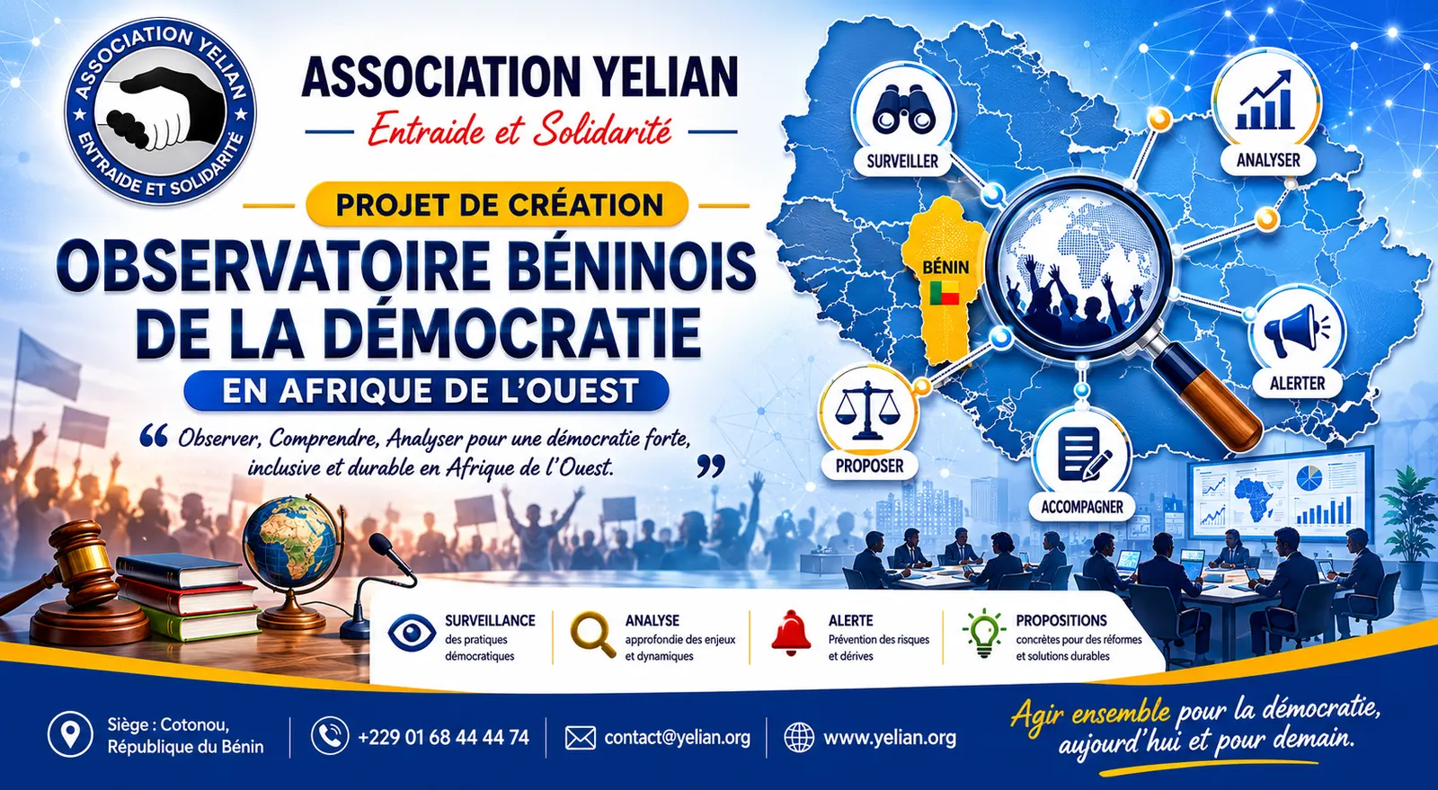 Mise en place de l’Observatoire Béninois de la Démocratie en Afrique de l’Ouest